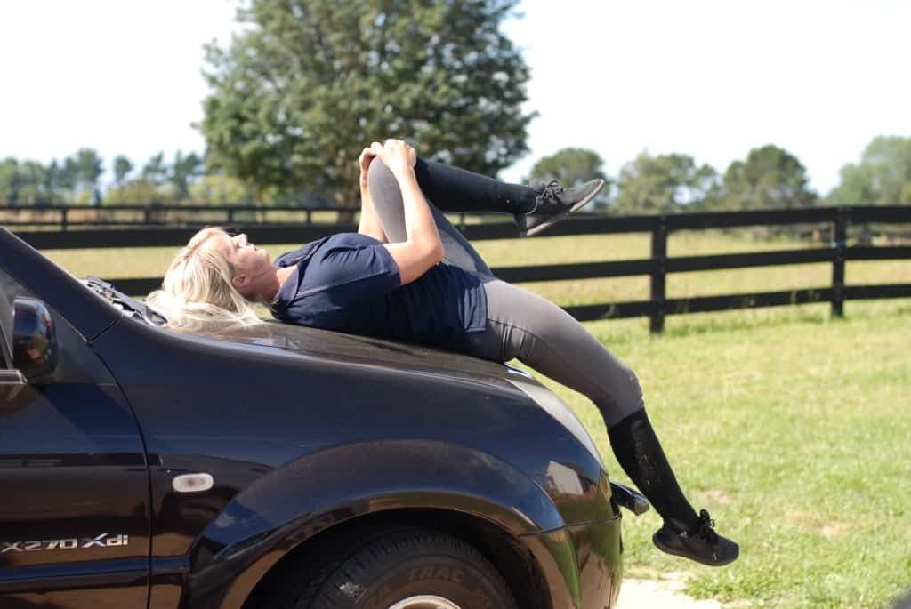 stretch for tight psoas in dressage riders